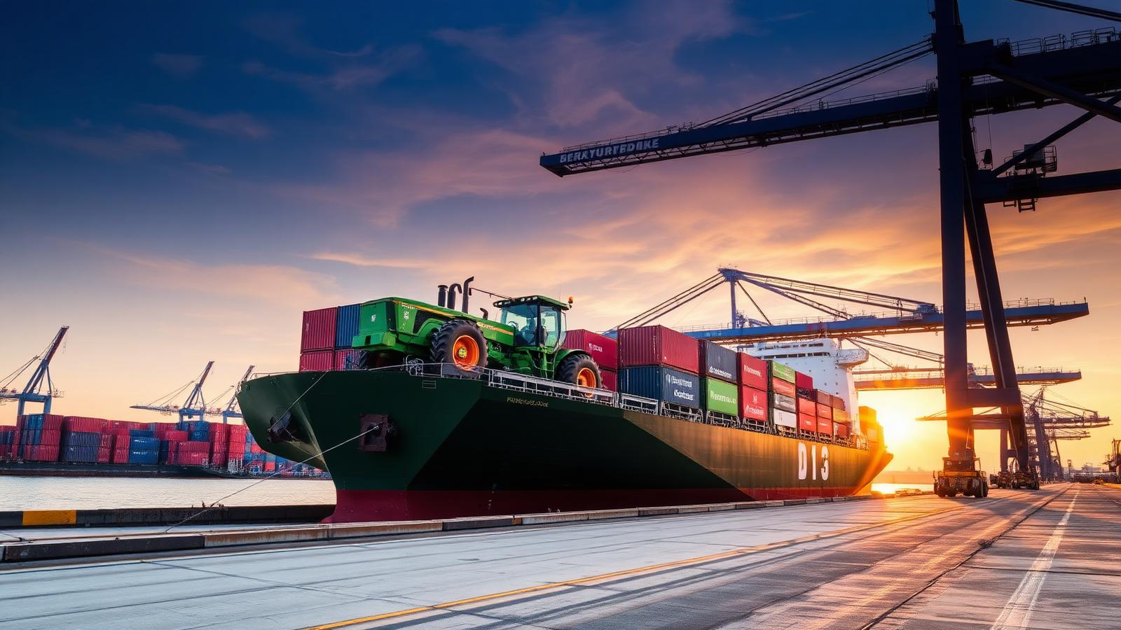 Container ship loading HONGYOU machinery